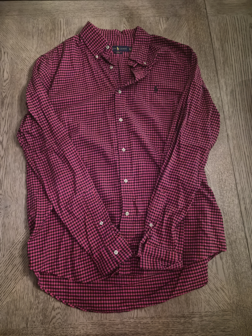 Ralph Lauren Men’s Pink Gingham Button-Down Shirt